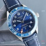 Replica Longines Spirit Zulu Time 42 mm Blue Ceramic Watch in Citizen Movement